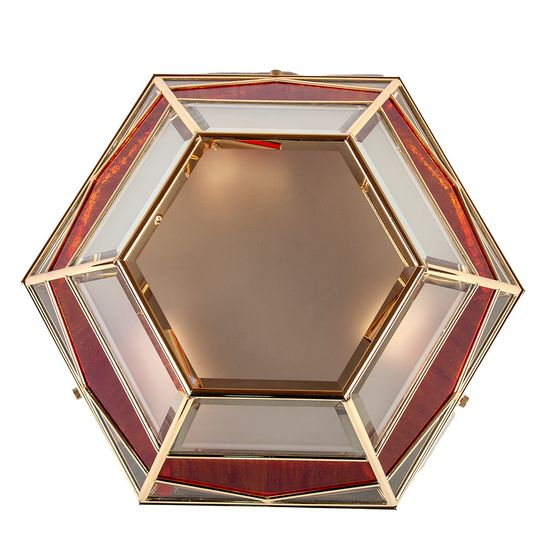 Люстра CREMASCO 1007/3PL-B.SATIN+ROSSO GOLD