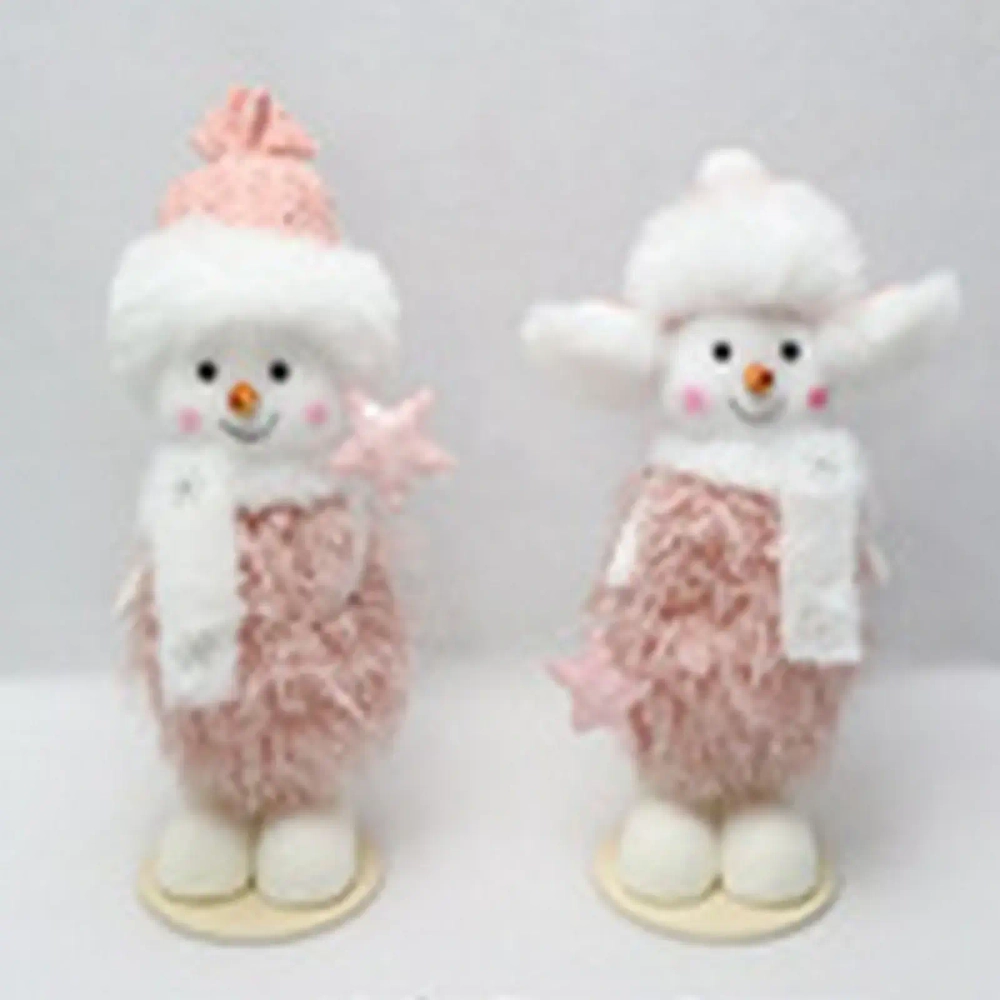 Фигурка «Зимний снеговик» 25 см, Розовый (микс дизайнов)