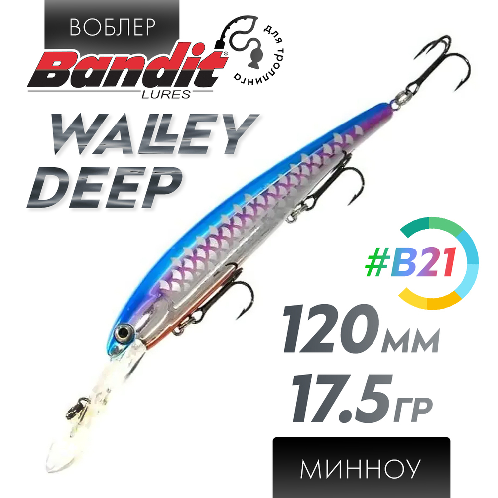 Воблер Bandit Walleye Deep (120мм, 17.5гр)