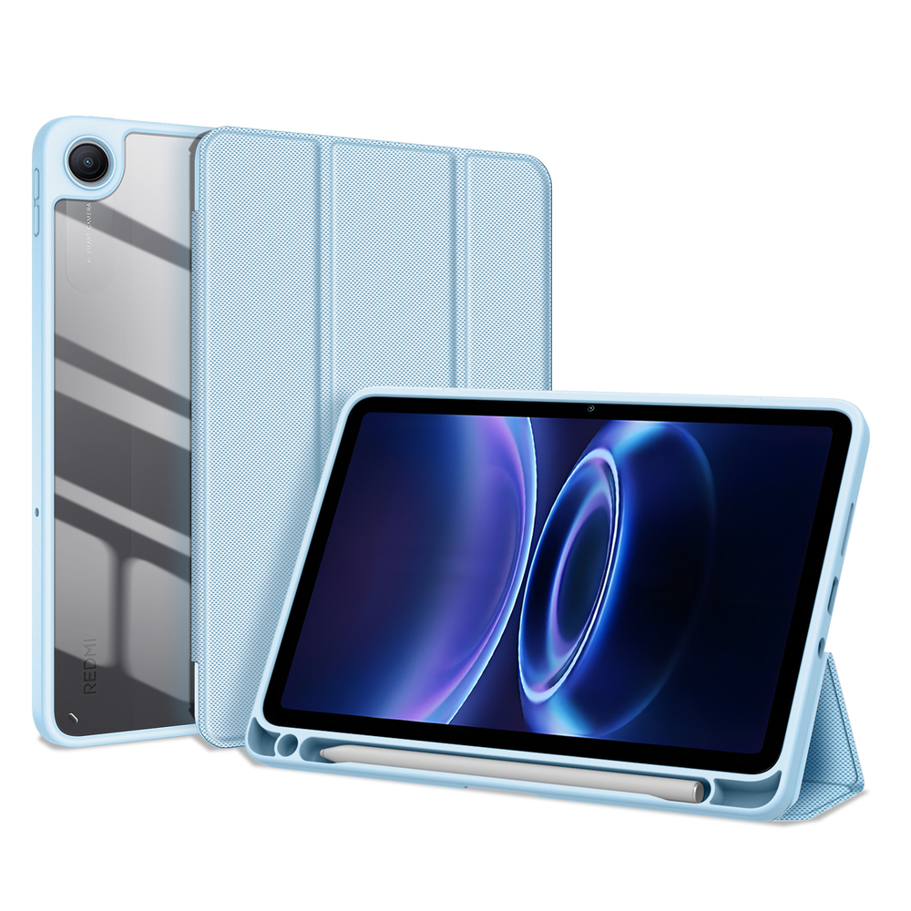 Чехол книжка синего цвета для планшета Xiaomi Redmi Pad 2 и Poco Pad C1, серия Toby Series от Dux Ducis