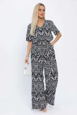 Комбинезон Сайрес (черно-белый) К13615-7М LT Collection