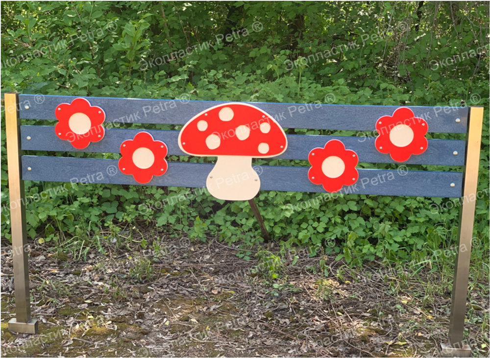 Забор уличный из экопластика Природа, секция 1490х400 мм