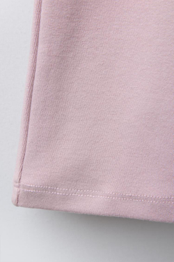 ZARA ЛЕГИНСЫ FLARE ИЗ ИНТЕРЛОКА С ЭТИКЕТКОЙ, РОЗОВЫЙ/ЛИЛОВЫЙ