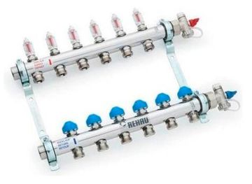 Коллектор Rehau HKV-D 9 контуров для тёплого пола с расходомерами (12080913002)