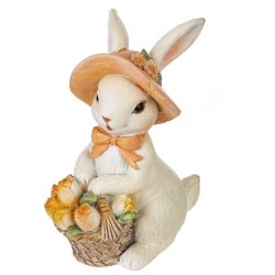 GAEM Фигурка декоративная "Заяц с корзиной", L5 W8 H10 см