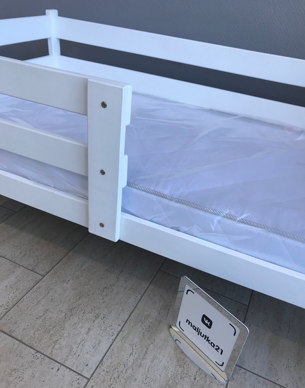 Кровать подростковая "Софа Компакт" 140*70 см серый 2 борта (СЧ)