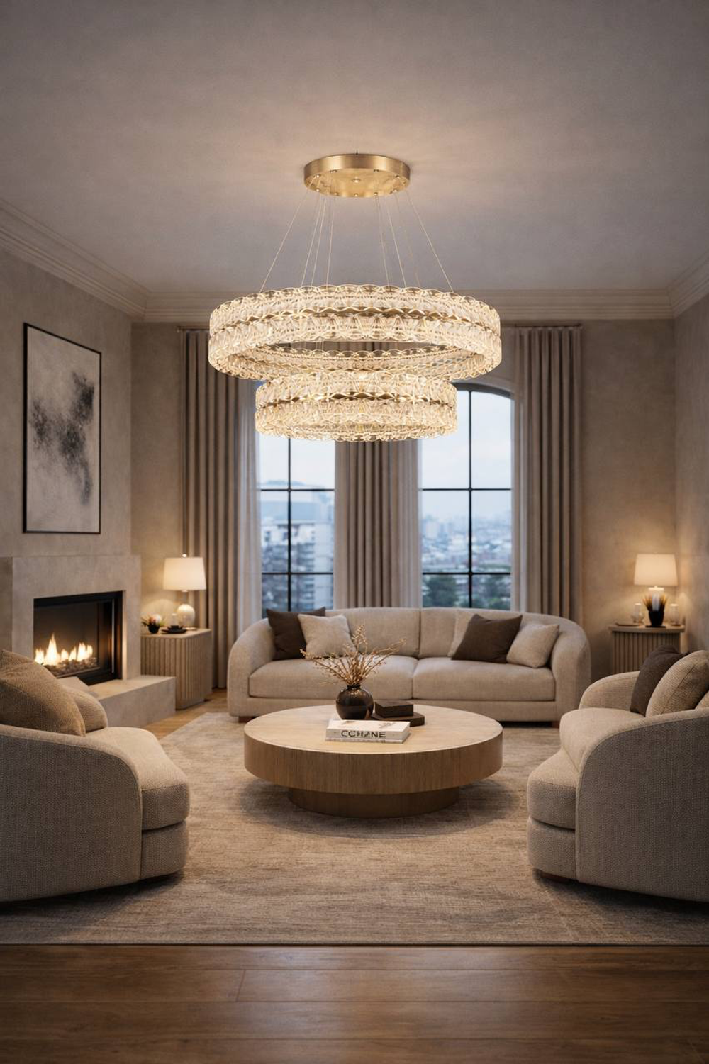 Подвесная светодиодная люстра Modelux ML.8185.800.500 GD