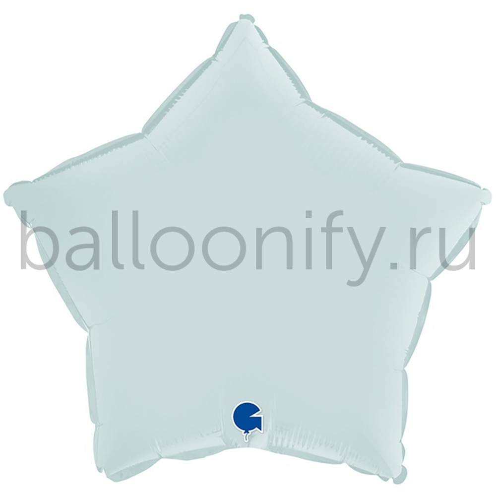 Фольгированная фигура, звезда, 18"/46СМ Сатин Pastel Blue