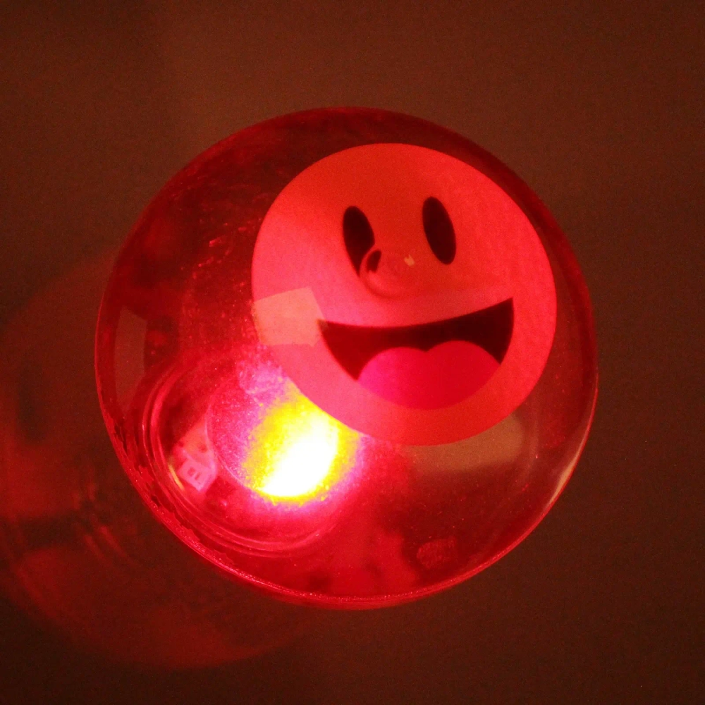 Мяч 6,5 см «Смайлики» (попрыгун с водой и подсветкой) СТИКЕР НА ВЛОЖЕНИЕ