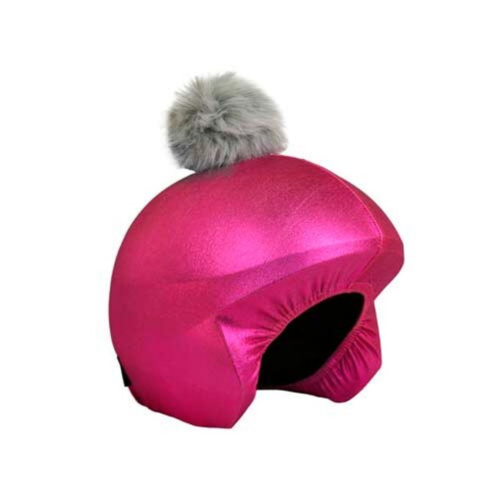 Нашлемник Pink Grey pon-pon, one size