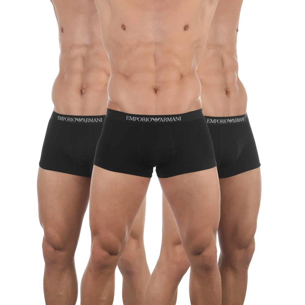 Набор мужских трусов боксеров 3в1 черный Emporio Armani 111610_CC722 21320