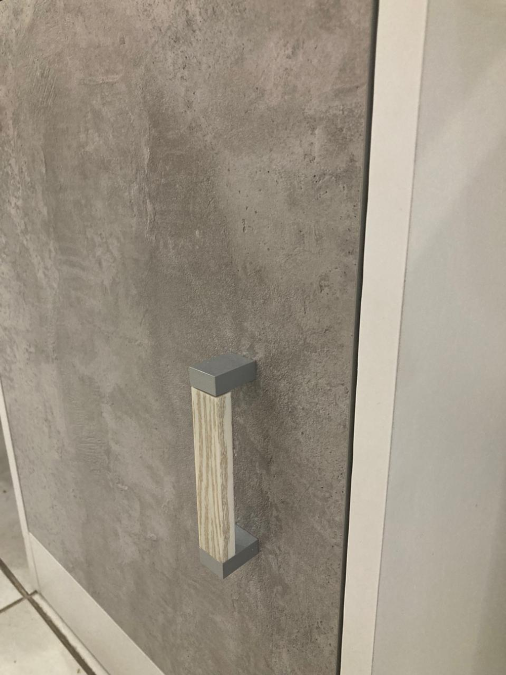 Стол письменный Паскаль белый/цемент светлый