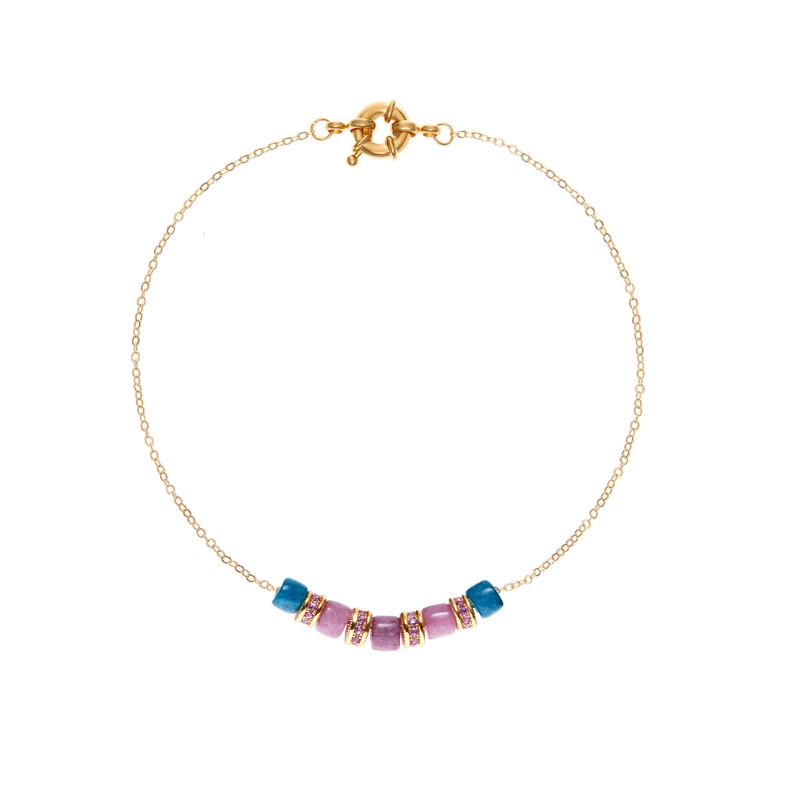 Колье Бусины – Фиолетово-синее