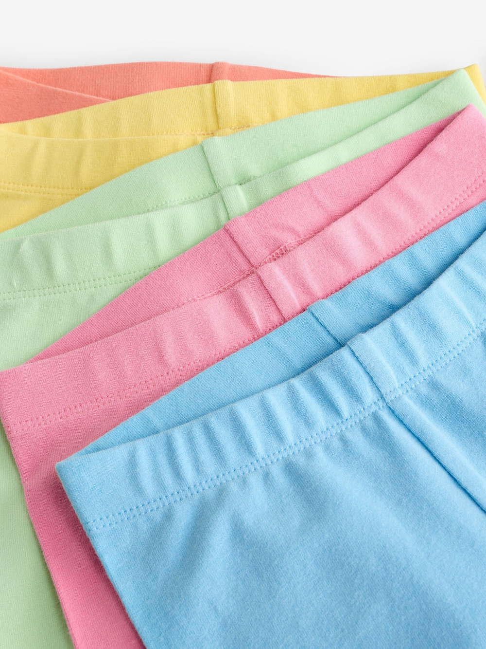 Шорты-велосипедки для девочки Next E65-382, 5 шт., Салатовый, Розовый, Голубой