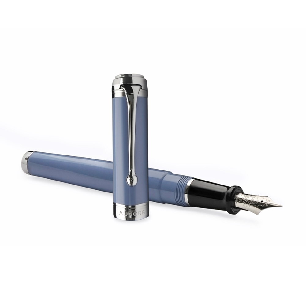 Перьевая ручка Aurora Talentum Resina blue resin CT, перо - F, в подарочной коробке