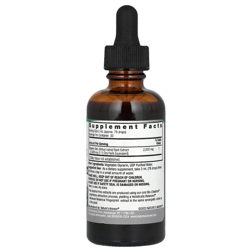 Nature's Answer, экстракт красного вяза, без спирта, 2000 мг, 60 мл (2 жидк. унции)