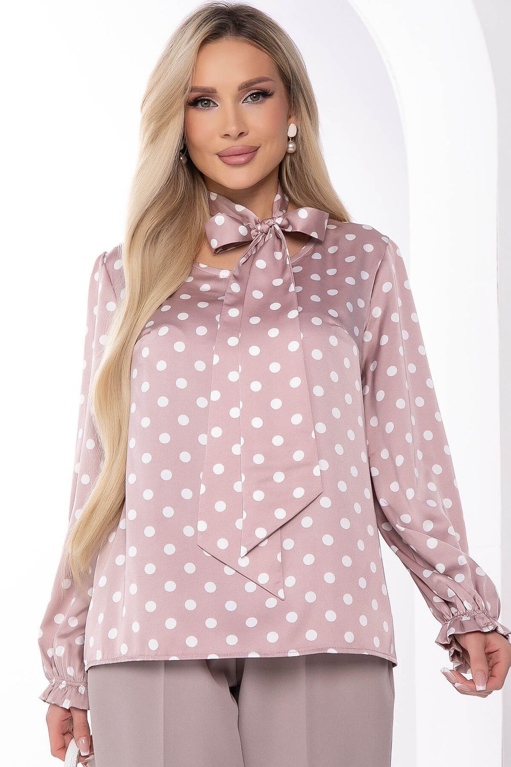 Блуза "Тина" (пудра) Б8098 LT Collection