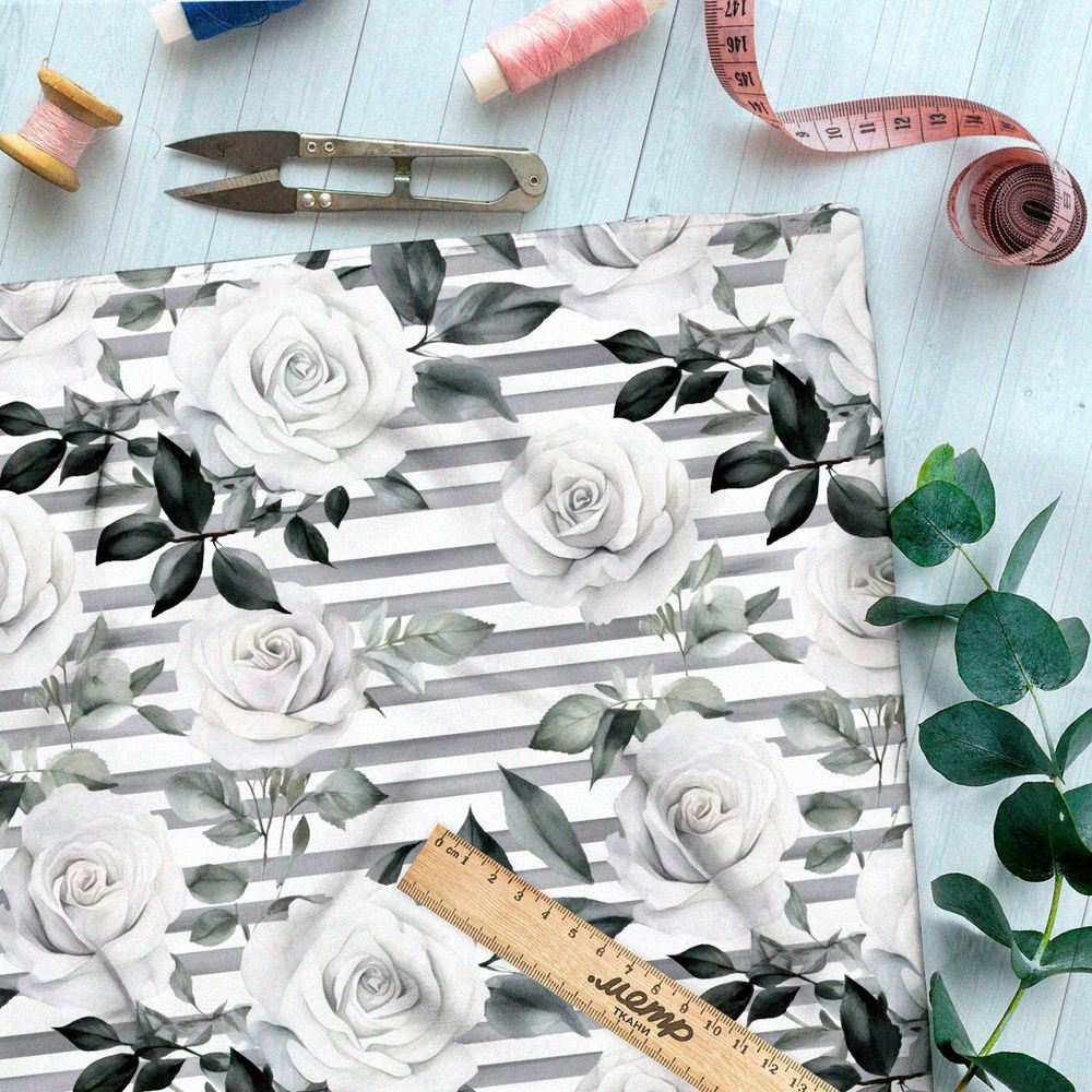 Ткань премиум шифон выцветшая фантазия