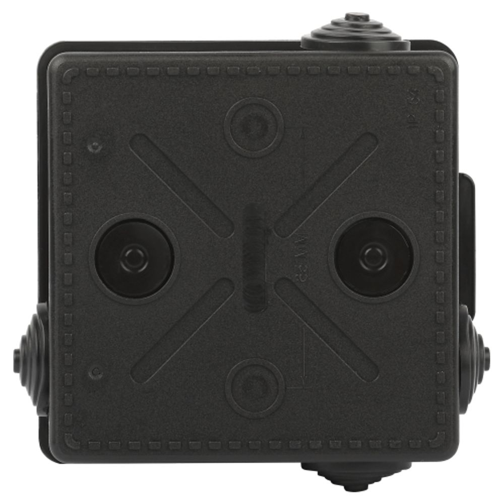 Распаячная коробка ЭРА KOR-100-100-50-8g-B открытой установки черная 100х100х50мм с гермовводами 8 вх. IP54