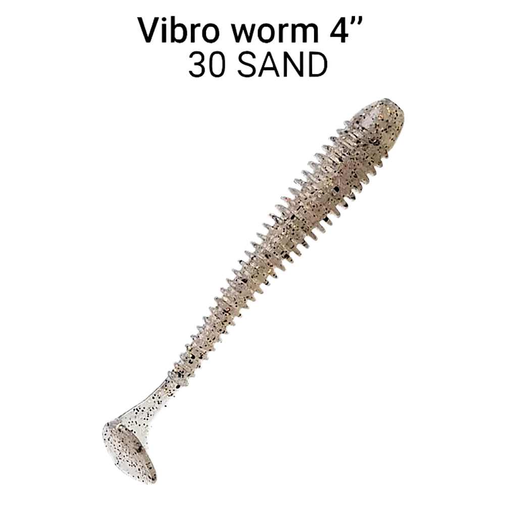Мягкая приманка Crazy Fish Vibro Worm 4'' 10см 5шт 75-100 -