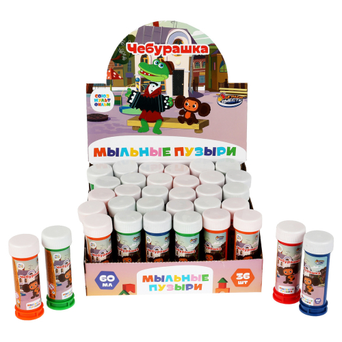 Мыльные пузыри "Чебурашка", 60мл, Играем вместе