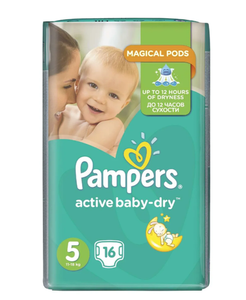 ПОДГУЗНИКИ PAMPERS ACT BABY S5 11-18КГ 16ШТ