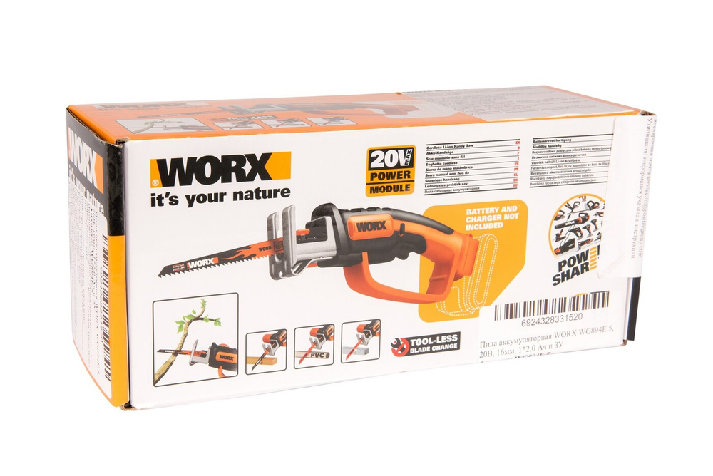 Сабельная пила аккумуляторная WORX WG894E.9