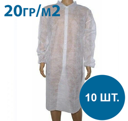 Халат одноразовый "Визитер" на кнопках