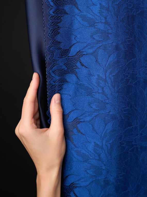 03-77 ОПТ Кружево эластичное 24 см, синий