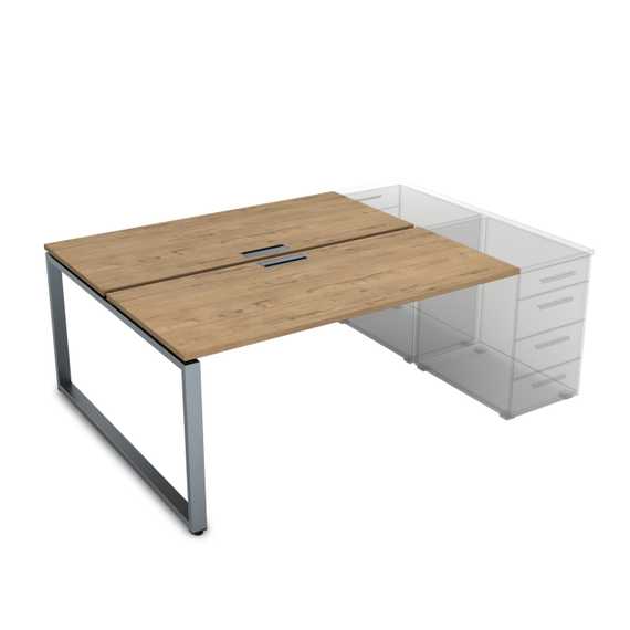 СТБ-О.974 Стол системы БЕНЧ на 2 рабочих места, приставной (1600*1435*750)
