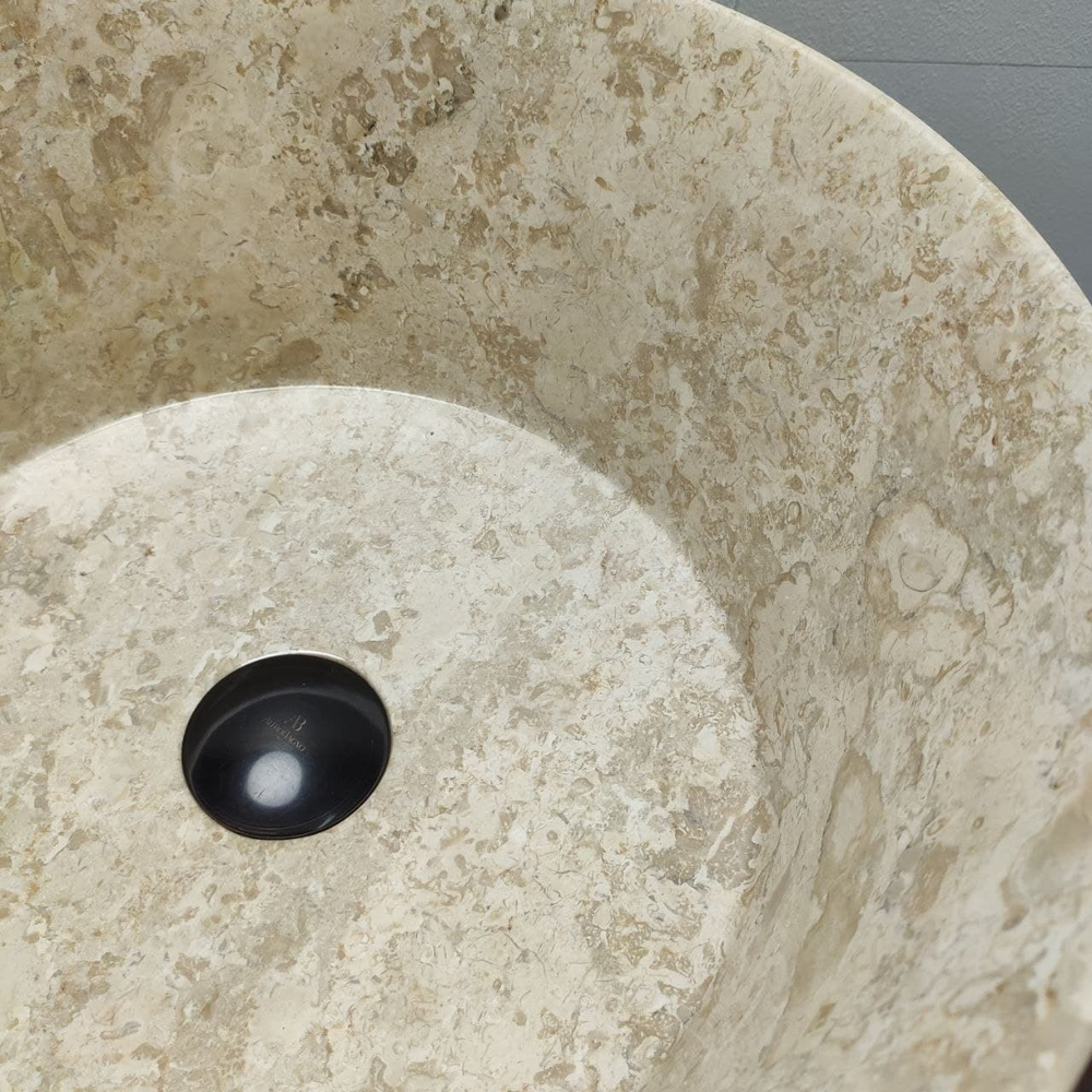 Раковина напольная из мрамора Cream MN-61362 (40*40*90)