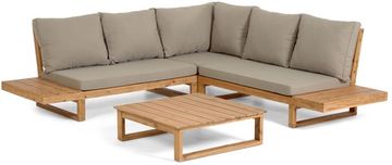 Flaviina Угловой 5-местный диван со столиком из дерева акации La Forma Испания