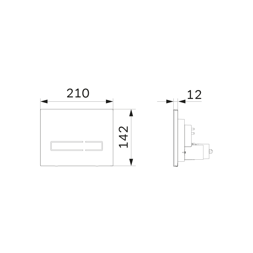 Клавиша для инсталляции AM.PM Touch Pro I0450A38 Черный глянцевая