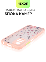 Чехол BROSCORP для Xiaomi Redmi 10 оптом (арт. XM-R10-ST-TPU-PINK-PRINT)