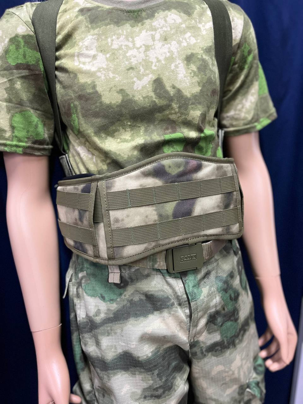 Тактический боевой пояс с MOLLE-системой / мох