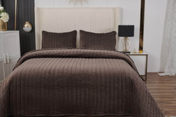 Покрывало 240x260 и 2 наволочки 50х70 Sofi De MarkO Фердинанд кофейное