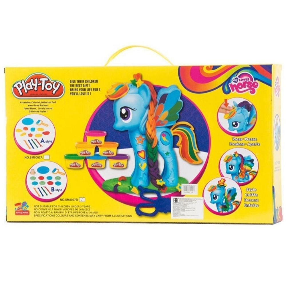 Игровой набор для лепки, набор для творчества из пластилина Play-Toy, Плей Той, Единорог, "Lovely Horse, My Little Horse"