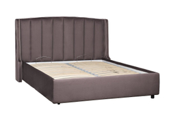 Кровать с подъемным механизмом Garda Decor лилово-серая ODRY1К-160M-Vel19+Vel09