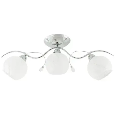 Классическая потолочная люстра MyLight 8328/3 180W, серебристая, для всех видов потолков, потолочный светильник E27