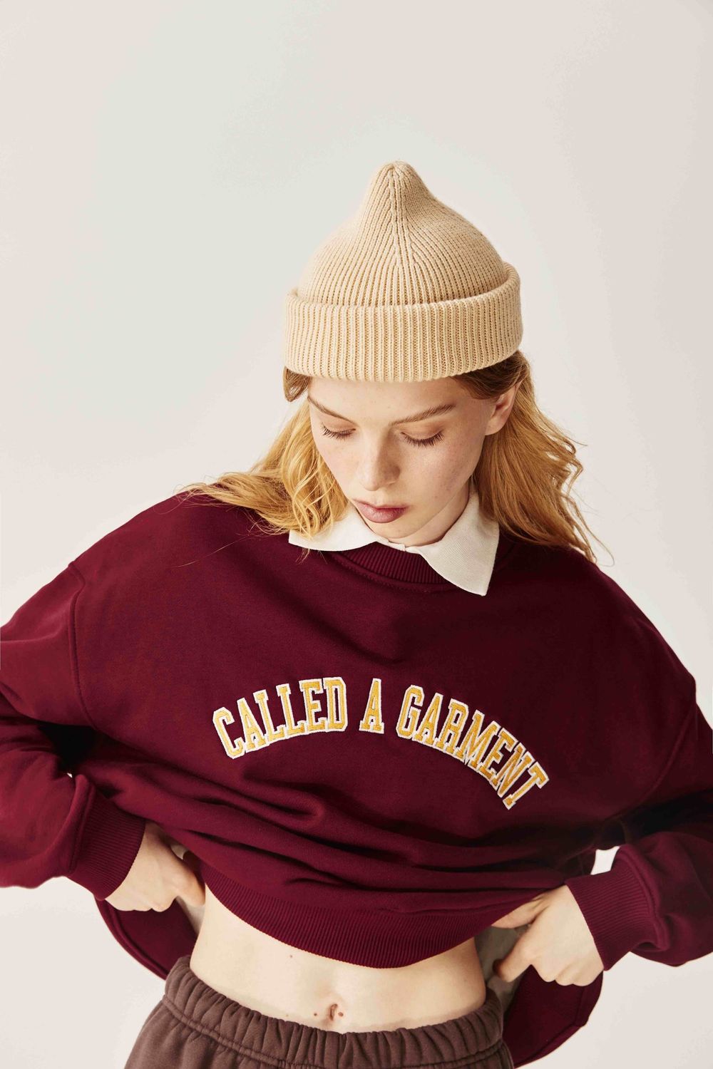 Толстовка Called a Garment College вишневая