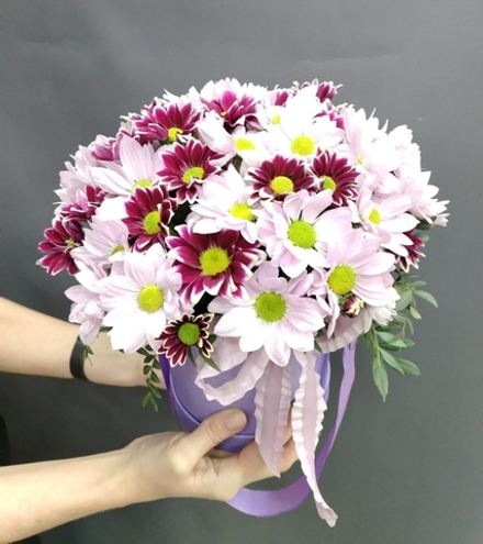 Корзинка с ромашками