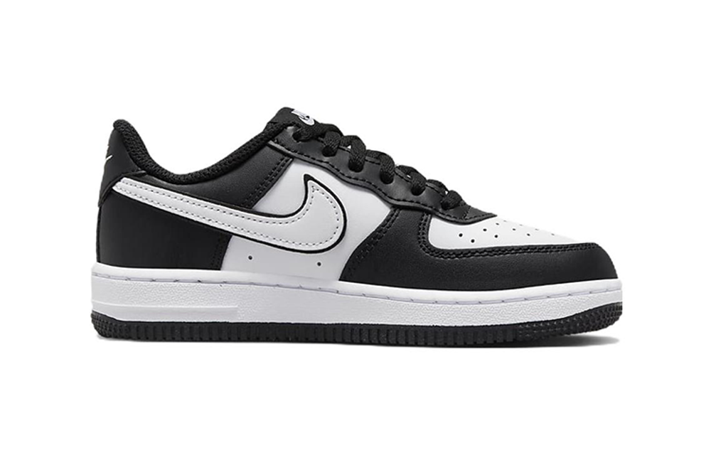 Middle-aged children's Nike Air Force 1 Low LV8 2 Panda non-slip wear-resistant low-top sneakers black and white