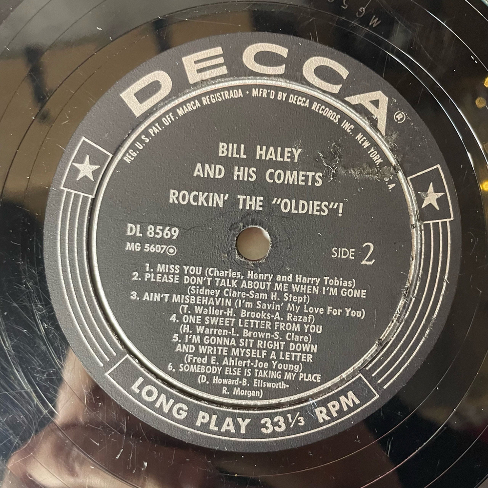 Винтажная виниловая пластинка LP Bill Haley And His Comets Rockin The Oldies (США 1957)