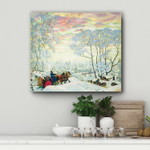 "Зима", Кустодиев Борис Михайлович, картина (репродукция)