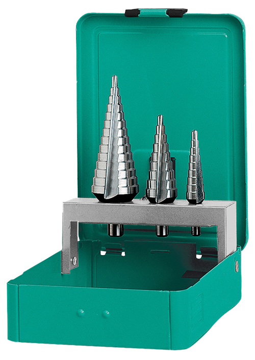 Набор ступенчатых сверл Heller HSS 4-12/4-20/4-30мм