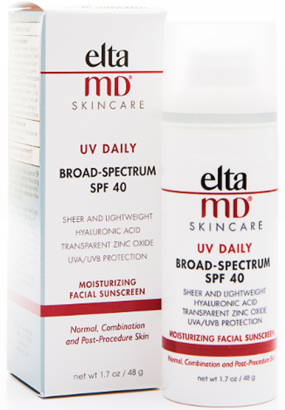 elta MD UV Daily Broad-Spectrum солнцезащитное средство для лица с оттенком SPF40 48г