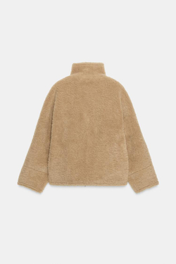 ZARA КУРТКА-ДУБЛЕНКА — ZW COLLECTION, МЯГКИЙ КАШТАНОВЫЙ