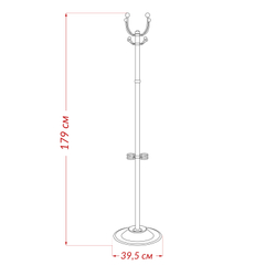 Вешалка напольная Leset Квадро-2