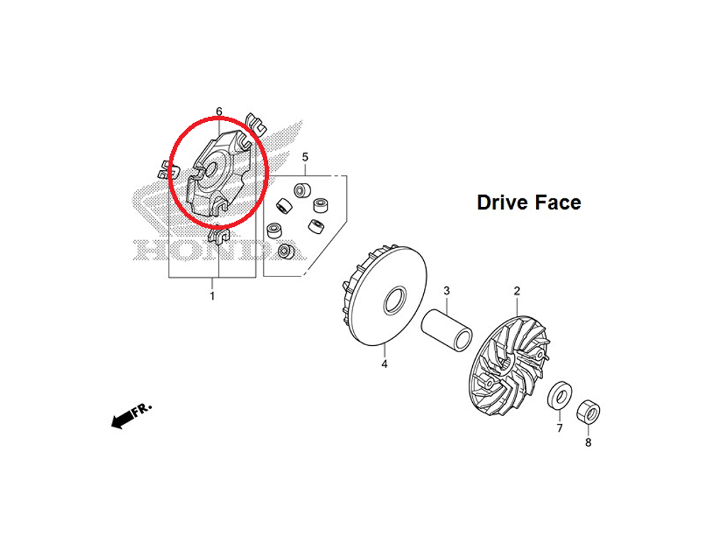 22131-KWN-900. PLATE, RAMP