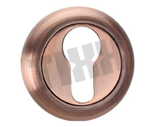 [ТОВАРА НЕТ В НАЛИЧИИ] Накладка на цилиндр Тикс ЕТ 04, цвет медь античная (гарантия - 12 месяцев)